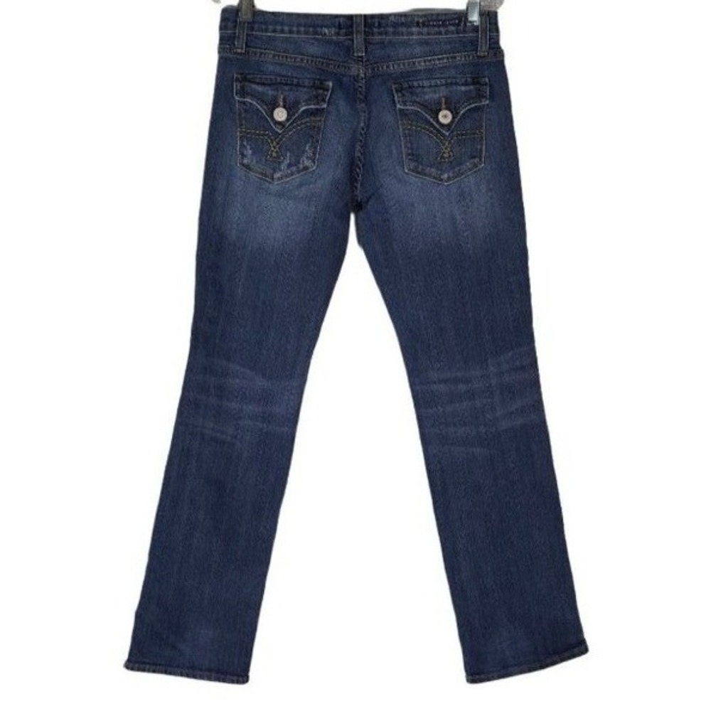 Vigoss New York Straight Jeans Women Size‎ 11 Blue Flap Pocket P2522J